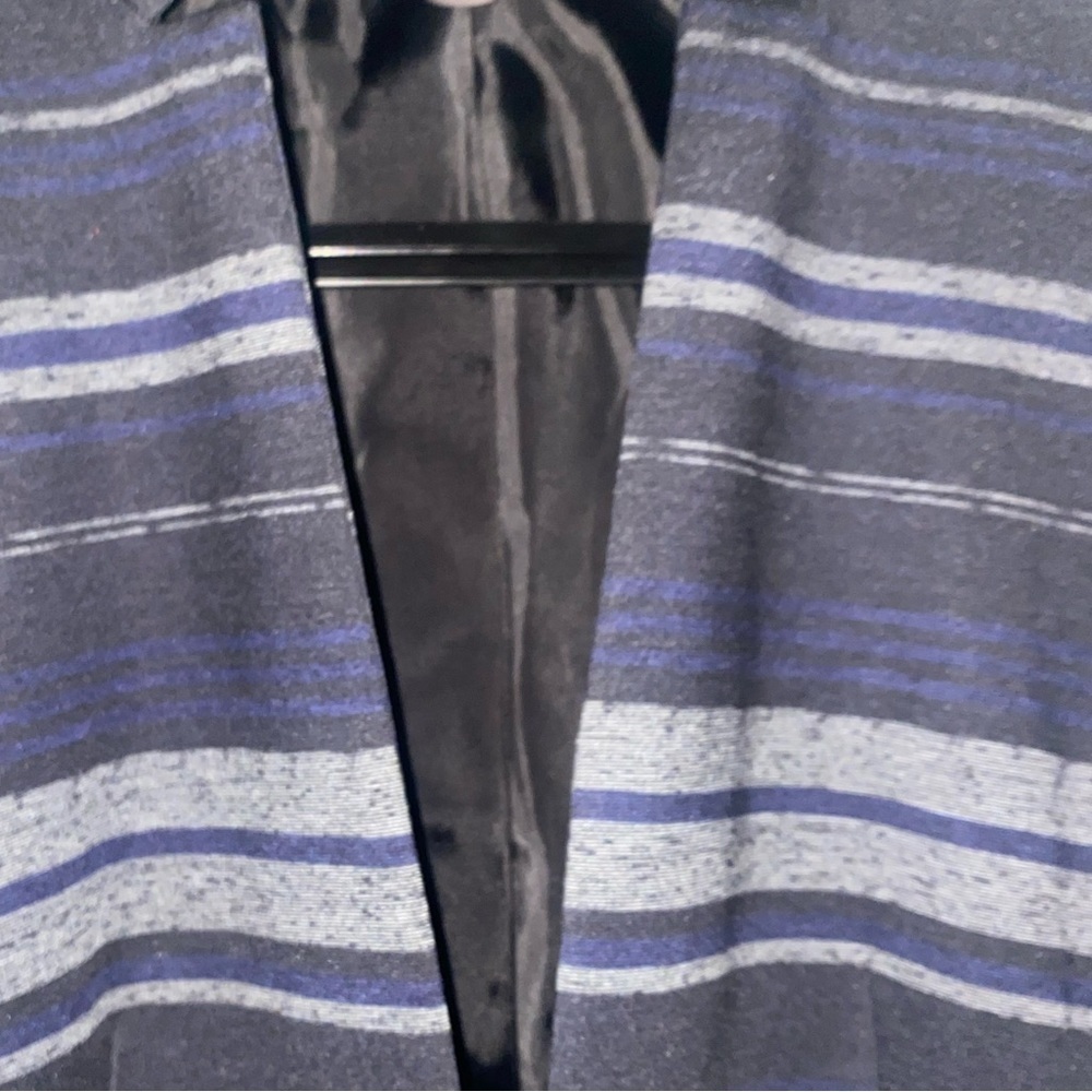 Nine West Black/Gray/Navy Blue Stripped Blazer -size 4 - Picture 4 of 6